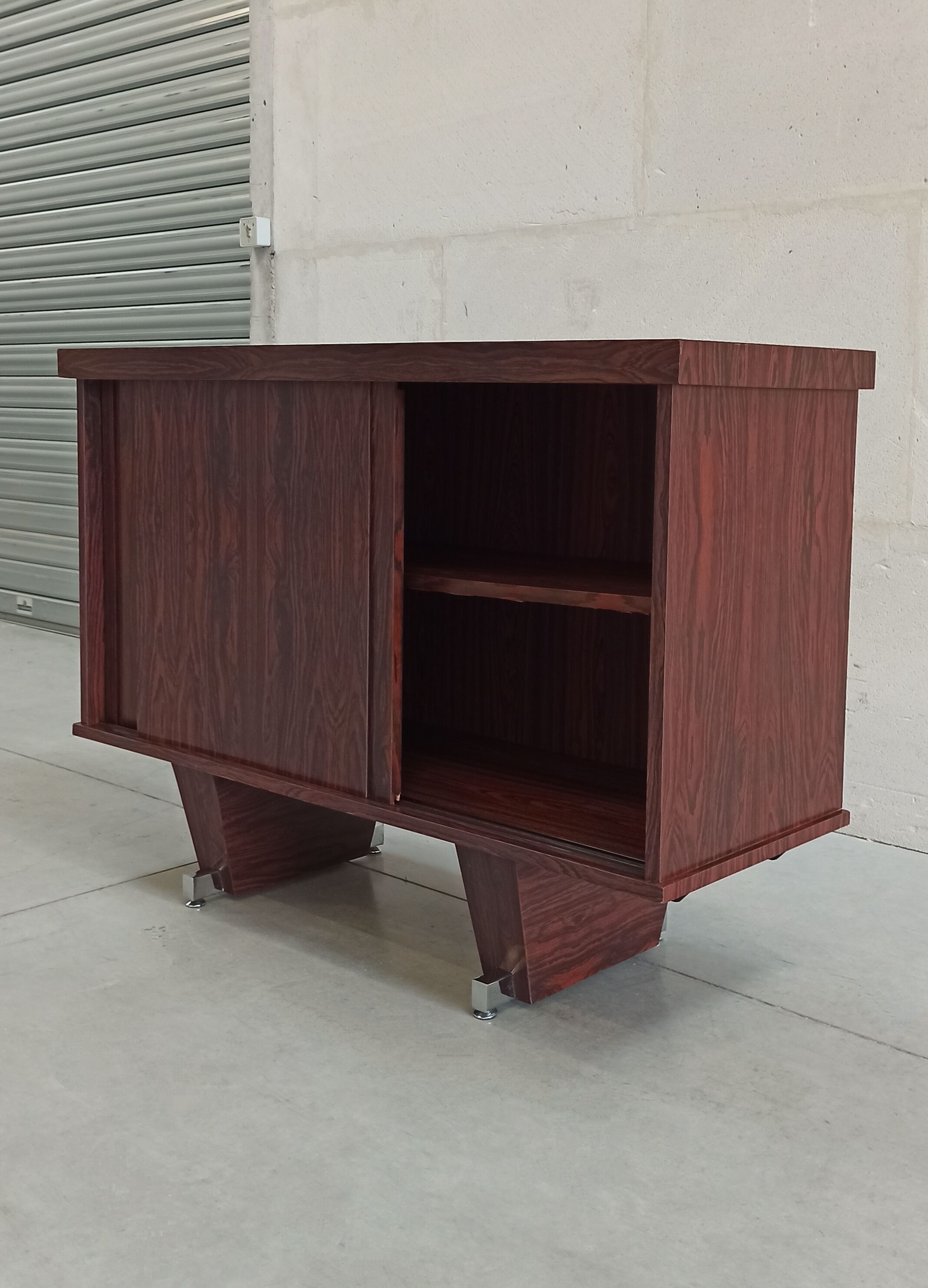 Rosewood and chrome sideboard, 60's