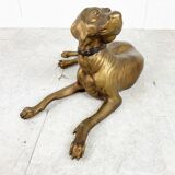 Life size brass dog sculpture, 1960s