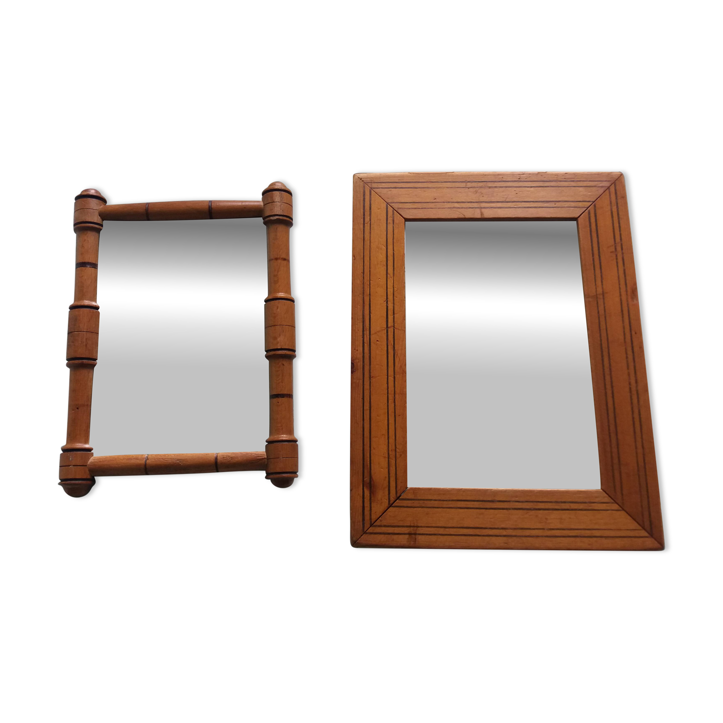Wooden framed mirrors