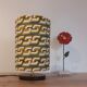 Vintage bedside lamp | psychedelic printed lampshade
