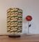 Vintage bedside lamp | psychedelic printed lampshade