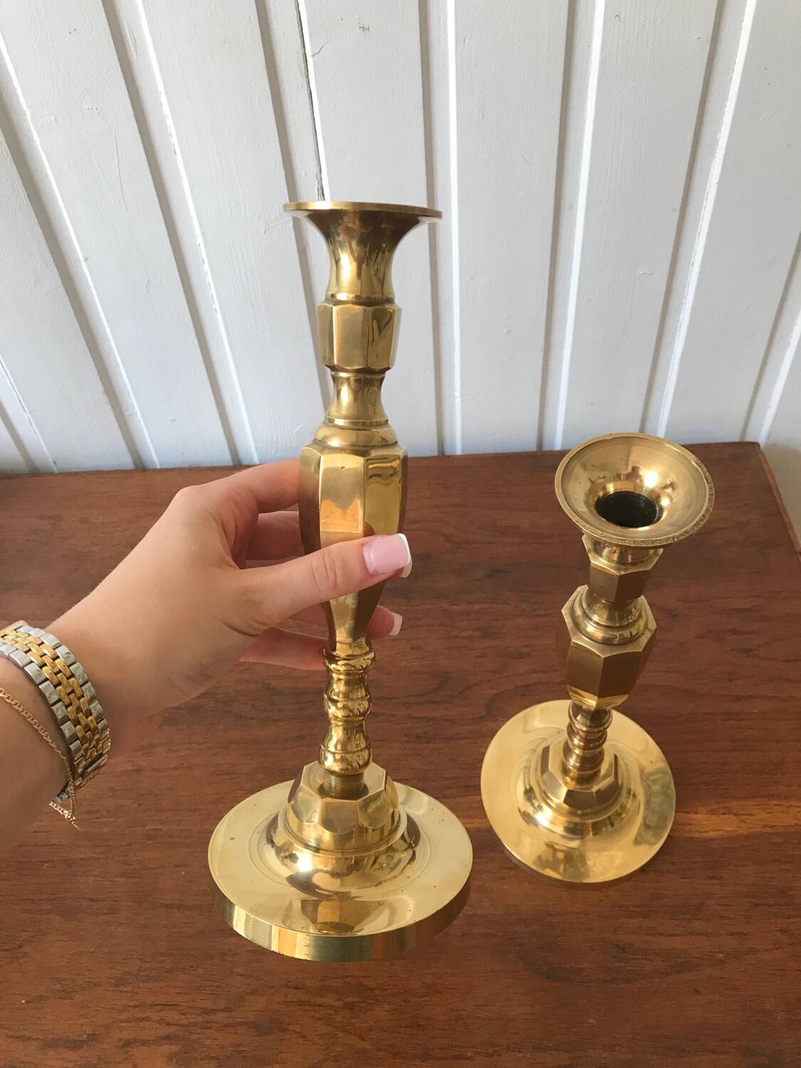 Two classic candle holders