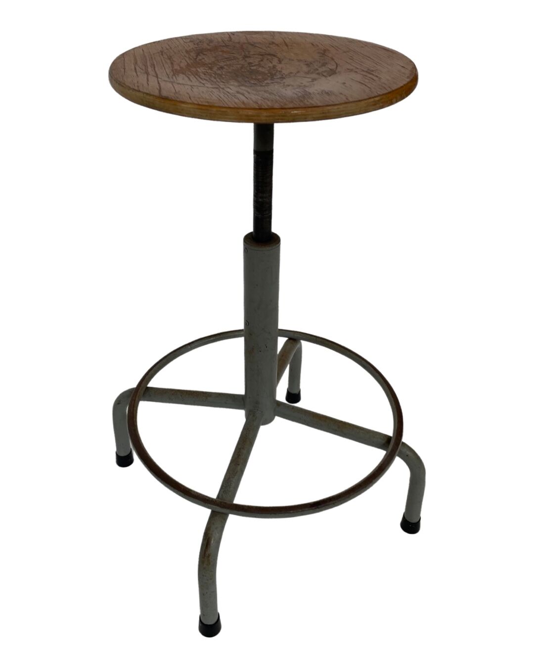 Vintage Industrial Workshop Stool Work Stool Adjustable In Height 60's design