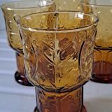 Verres à jus de fruits en verre ambré