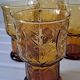 Amber floral relief glasses
