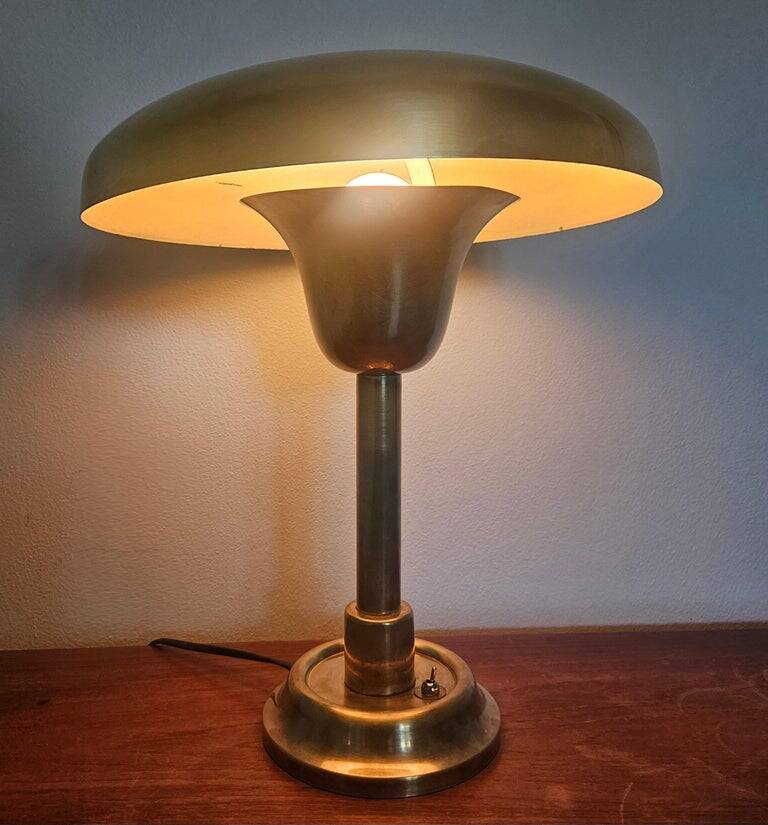 Large Bauhaus Functionalism Art Deco Table Lamp, Franta Anyz, 1930s
