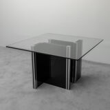 dining table wood glass 70