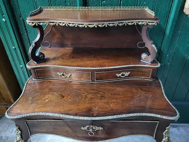 19th century rosewood stepped writing desk