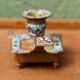 Cloisonne bronze hand candle holder, Napoleon III