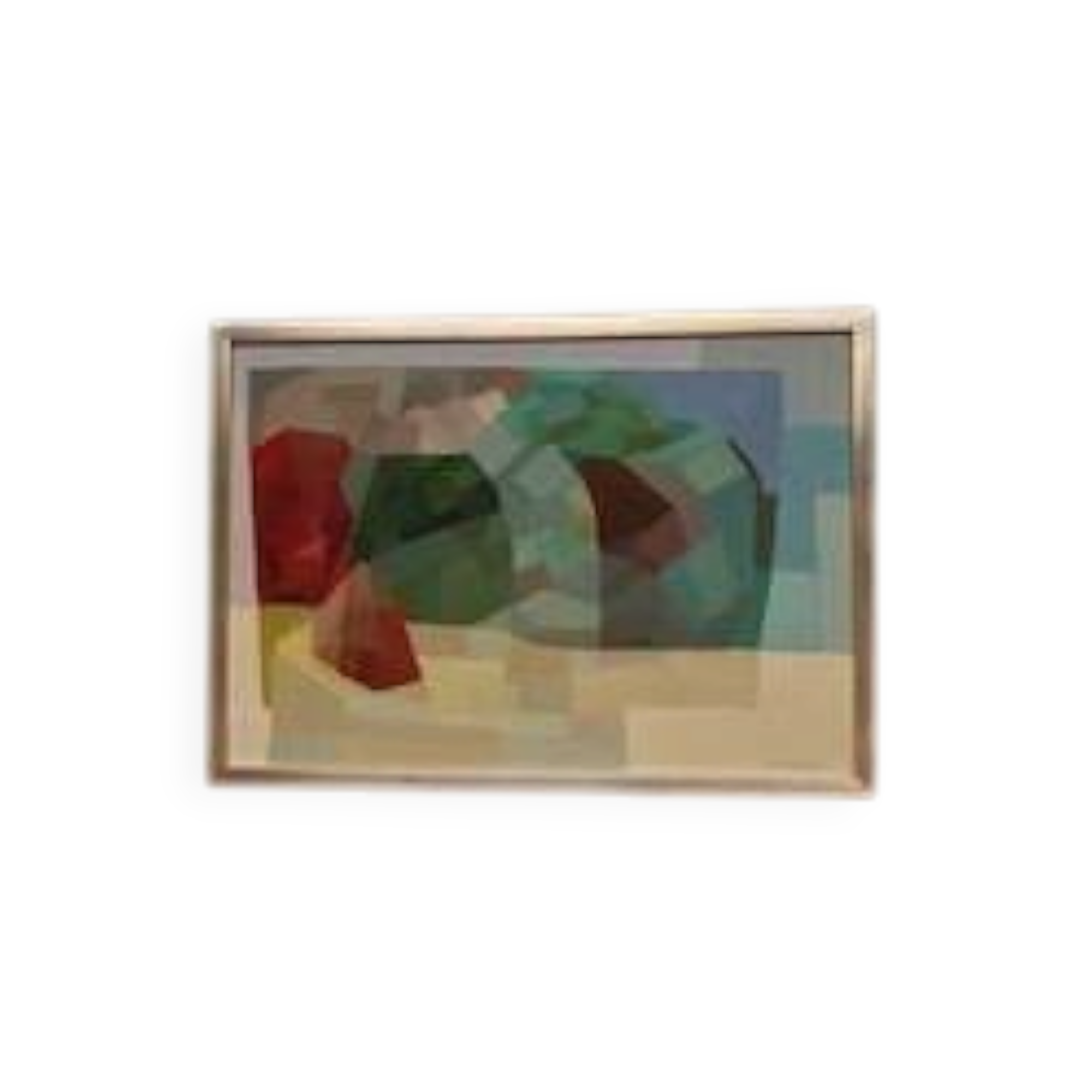Original Swedish Oil on Canvas – “Composition” by Rune Eringstam – Signed – Vintage & Framed