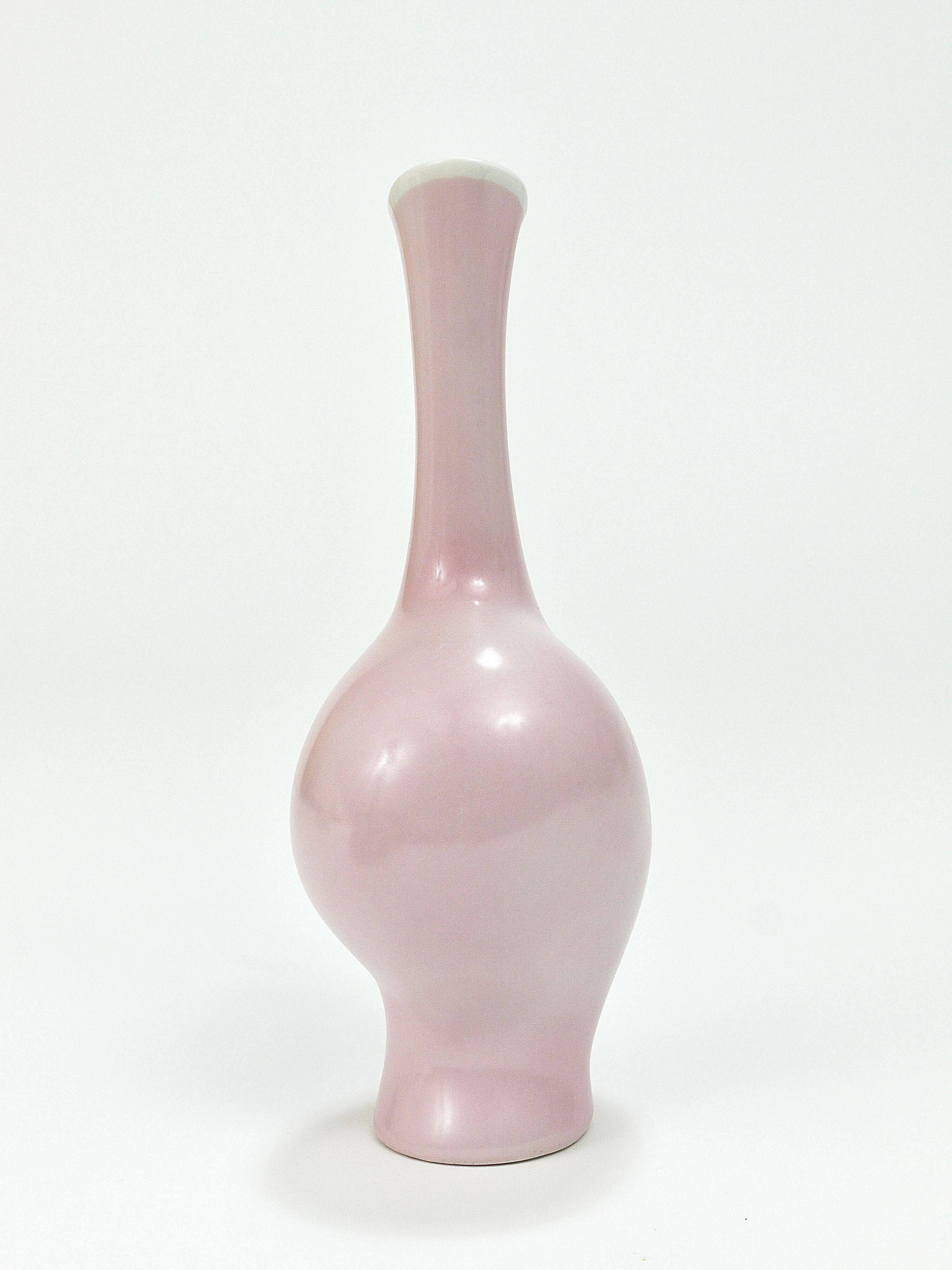 3 vases en porcelaine pastel "Luise" du milieu du siècle, Fritz Heidenreich, allemand