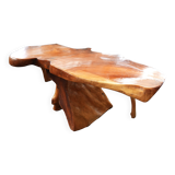 Handcrafted live-edge wooden table