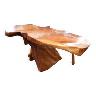 Handcrafted live-edge wooden table