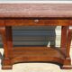 Console époque Restauration, style  Charles X en noyer avec marbre griotte
