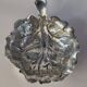 Plat en argent sterling en forme de feuille Fratelli Lisi italien