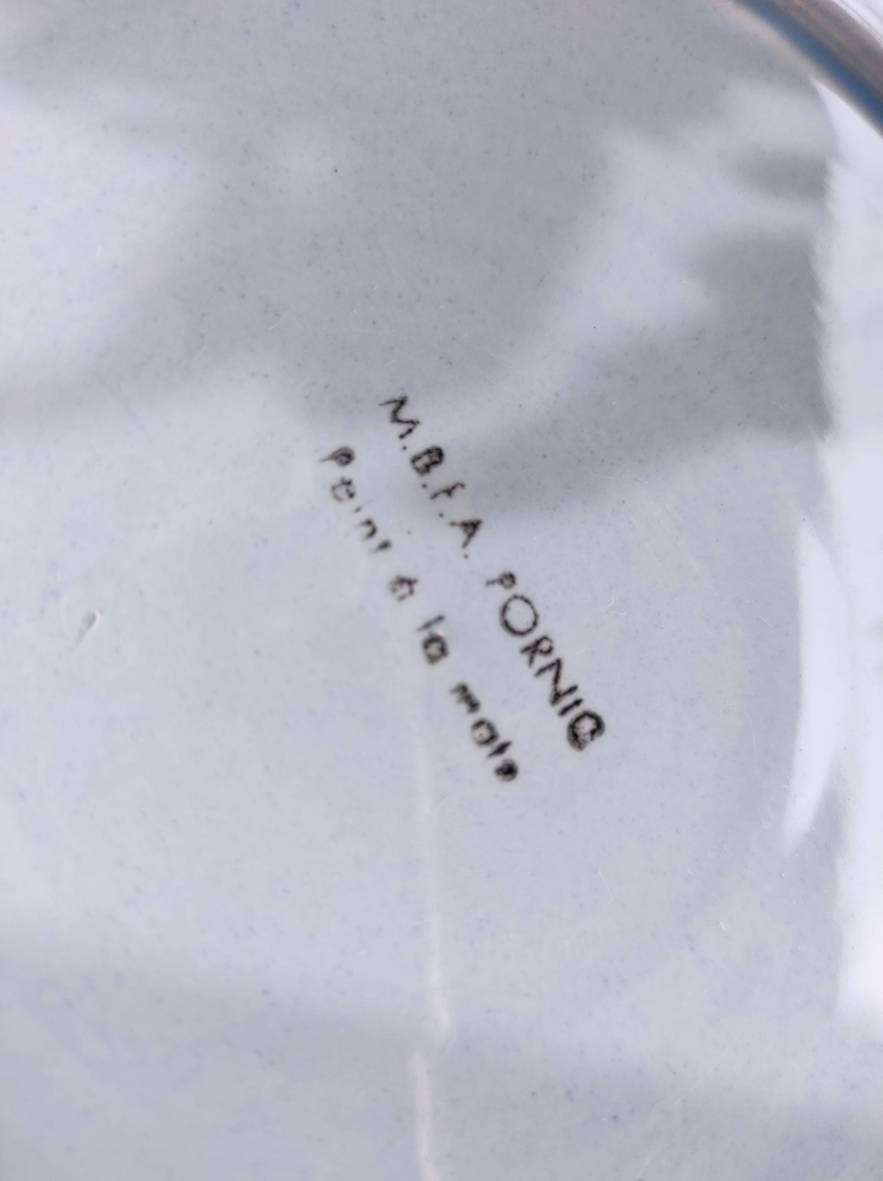 Fish pattern plate Bernard Serraz MBFA Pornic