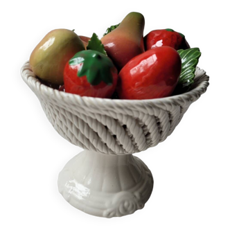 Coupe à fruits en céramique italienne