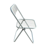 Folding chair in grid metal 1980 Talin Italy