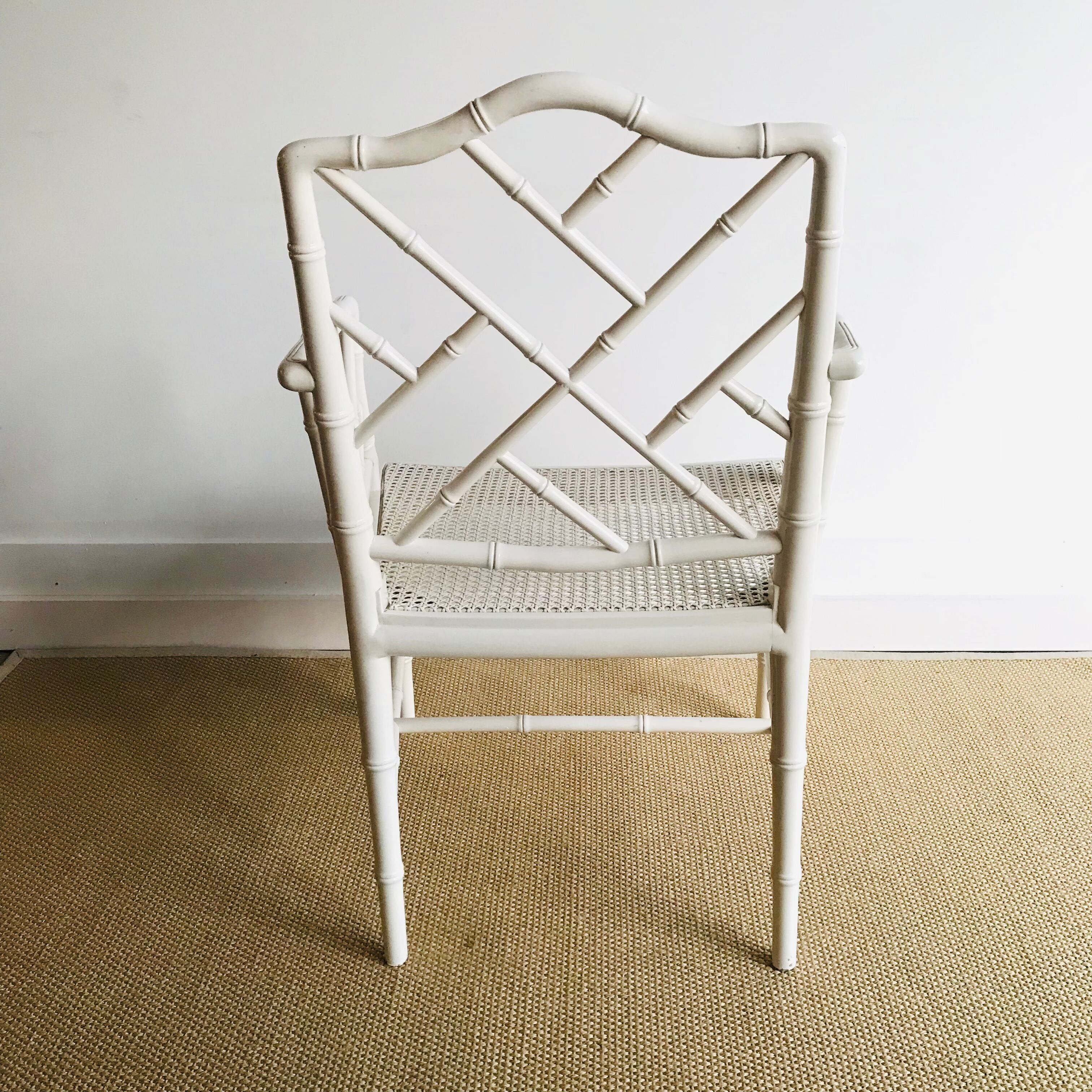 Armrest chair faux bamboo