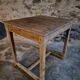 Table de ferme française ancienne en chêne avec tiroir latéral