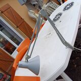 Grey desk and architect lamp