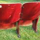 Double curved wooden theatre seats. 1940.