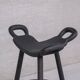 Set of Three Stained Blackened Mid-Century 'Marbella' Bar Stools