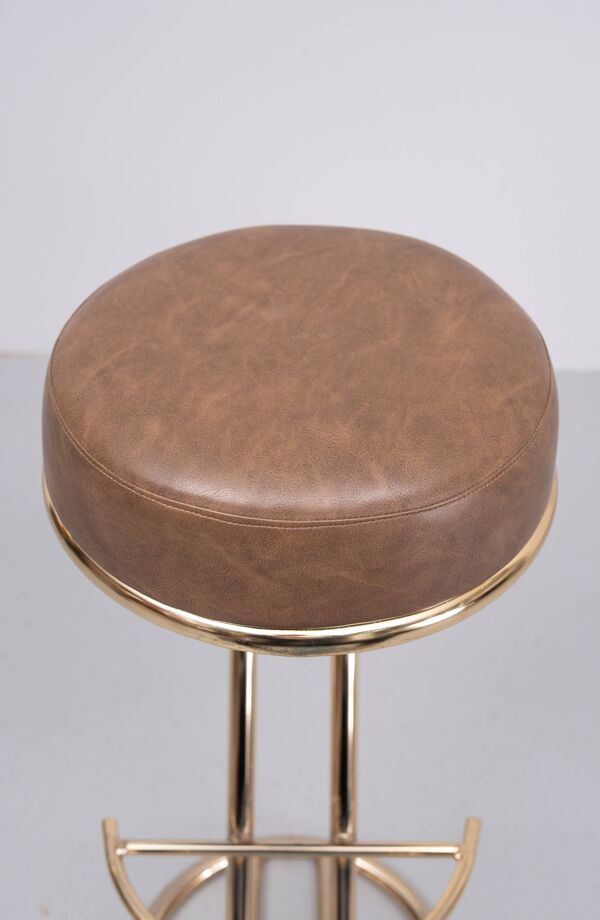 Tabouret de bar design d'après Louis Sognot années 1980 France
