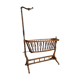 Wooden cradle with swan collar late 19th