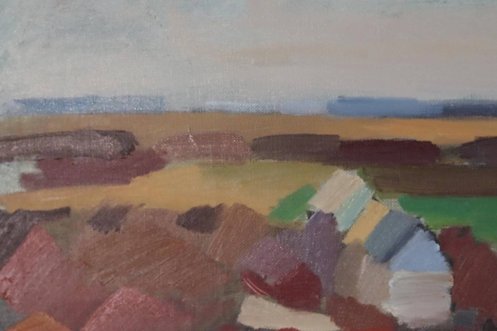 Paysage abstrait/cubiste par Gösta Stawåsen