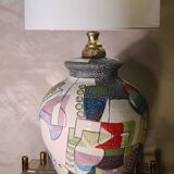 Ceramic lamp geometric cubism pablo style 45x22