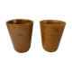 Set of 2 Mugs Digoin Sandstone Glass Cups