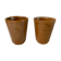 Set of 2 Mugs Digoin Sandstone Glass Cups