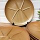 Set of 6 CNP Village stoneware fondue plates