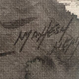 Indochinese school ink (XX °) signed "Bergère à la chévre" + frame