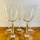 5 grands verres à pied tulipe à vin ou eau en cristallin