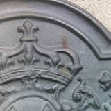 Cast-iron fireplace plate drawing crown never laid Stern Art Foundry