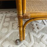 Vintage rattan trolley