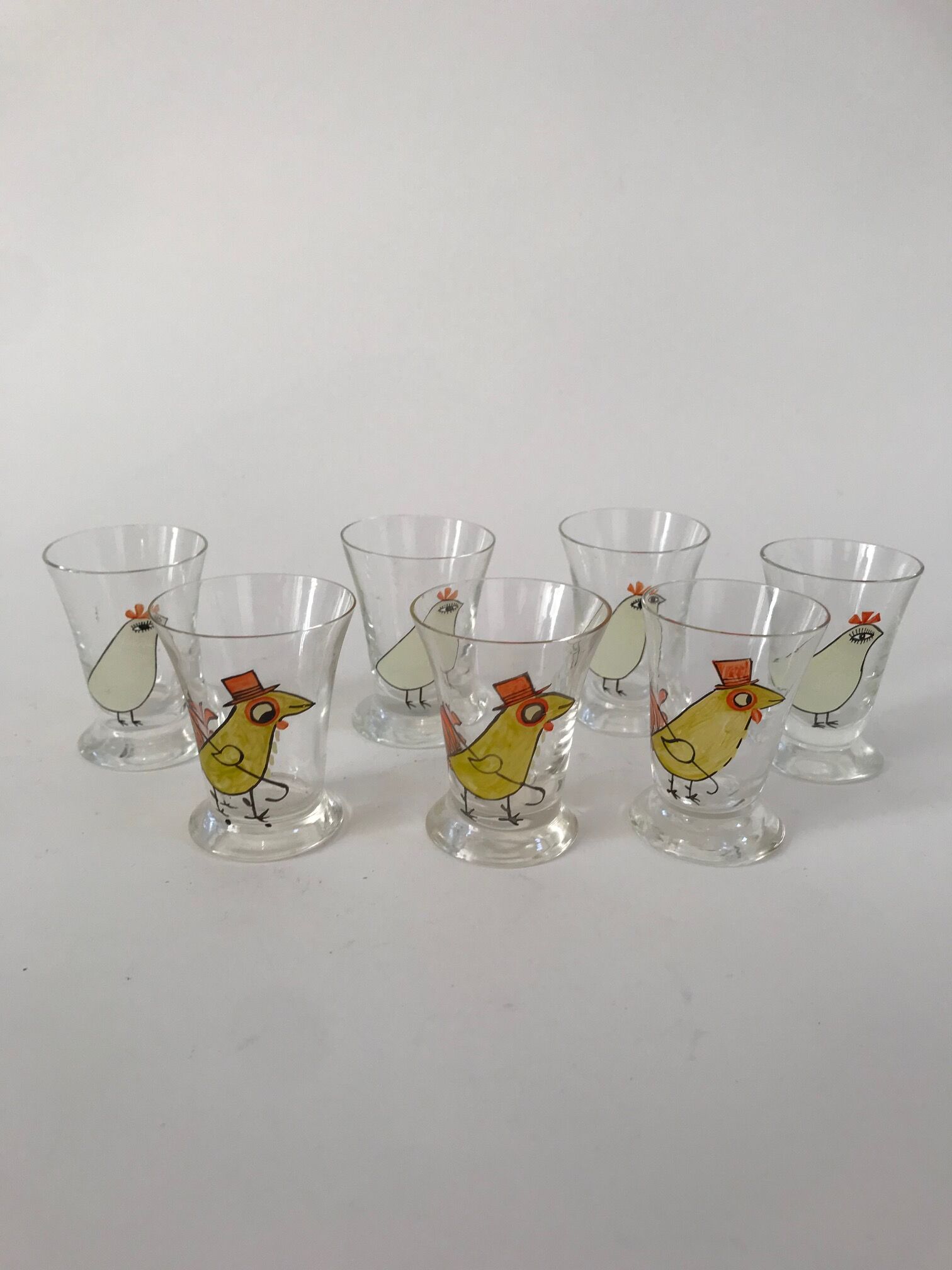Suite de 7 verres à Shot Tapio Wirkkala