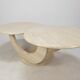 Italian travertine coffee table, 1980s