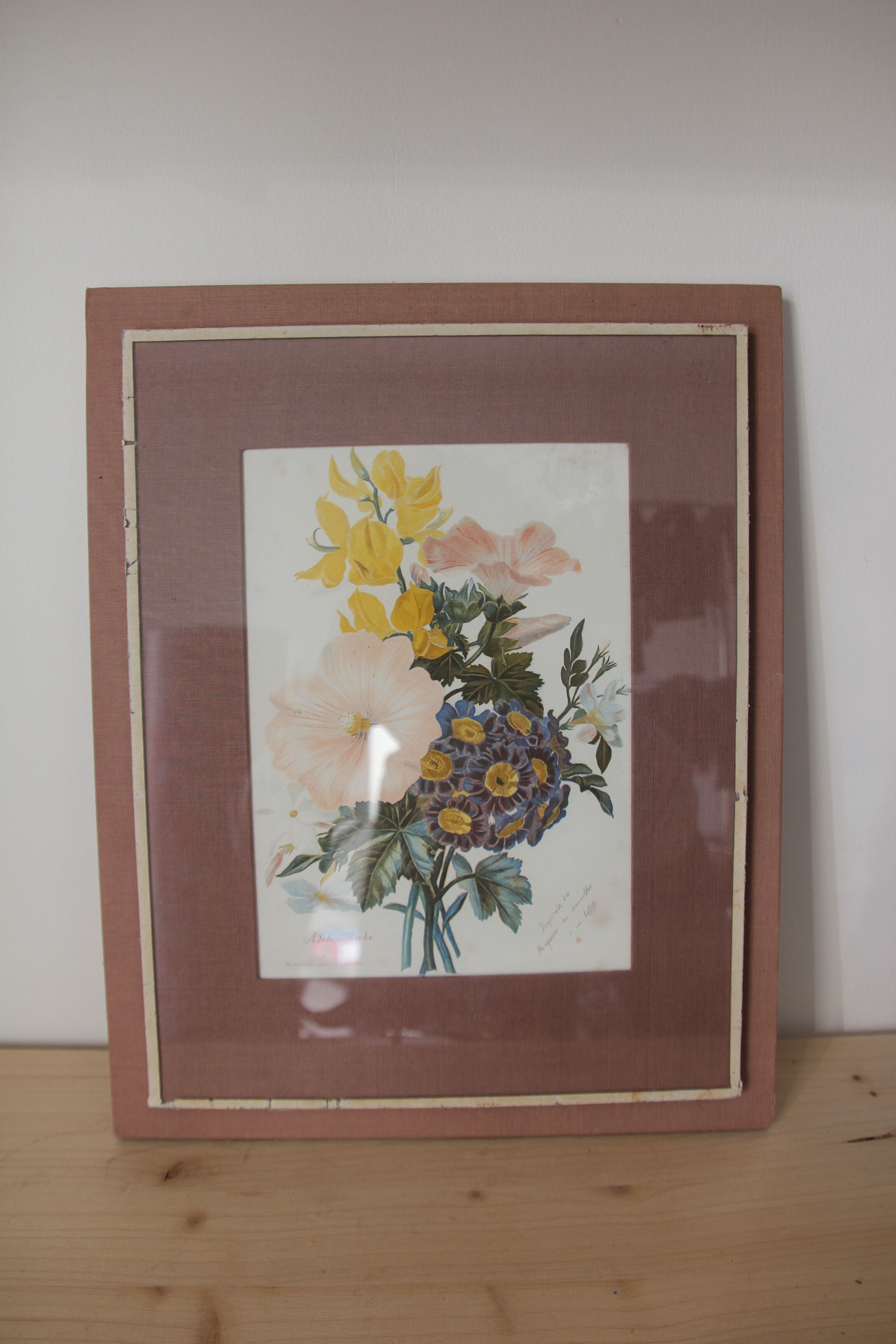 Engraving of flowers