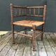 Pearl Turned Wood Corner Chair