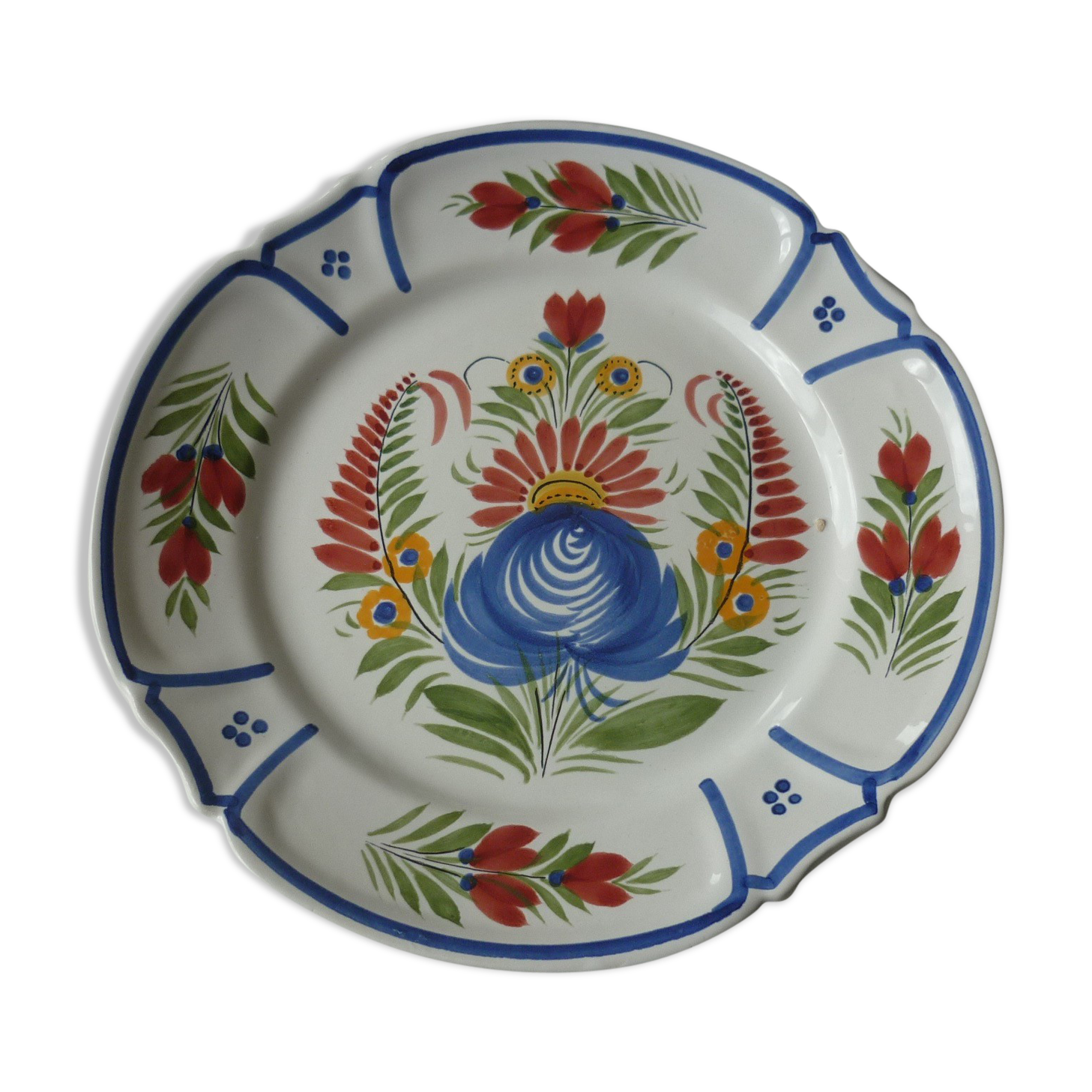 Assiette bretonne HB Henriot Quimper
