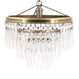 1930s crystal and brass tassel chandelier