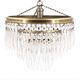 1930s crystal and brass tassel chandelier
