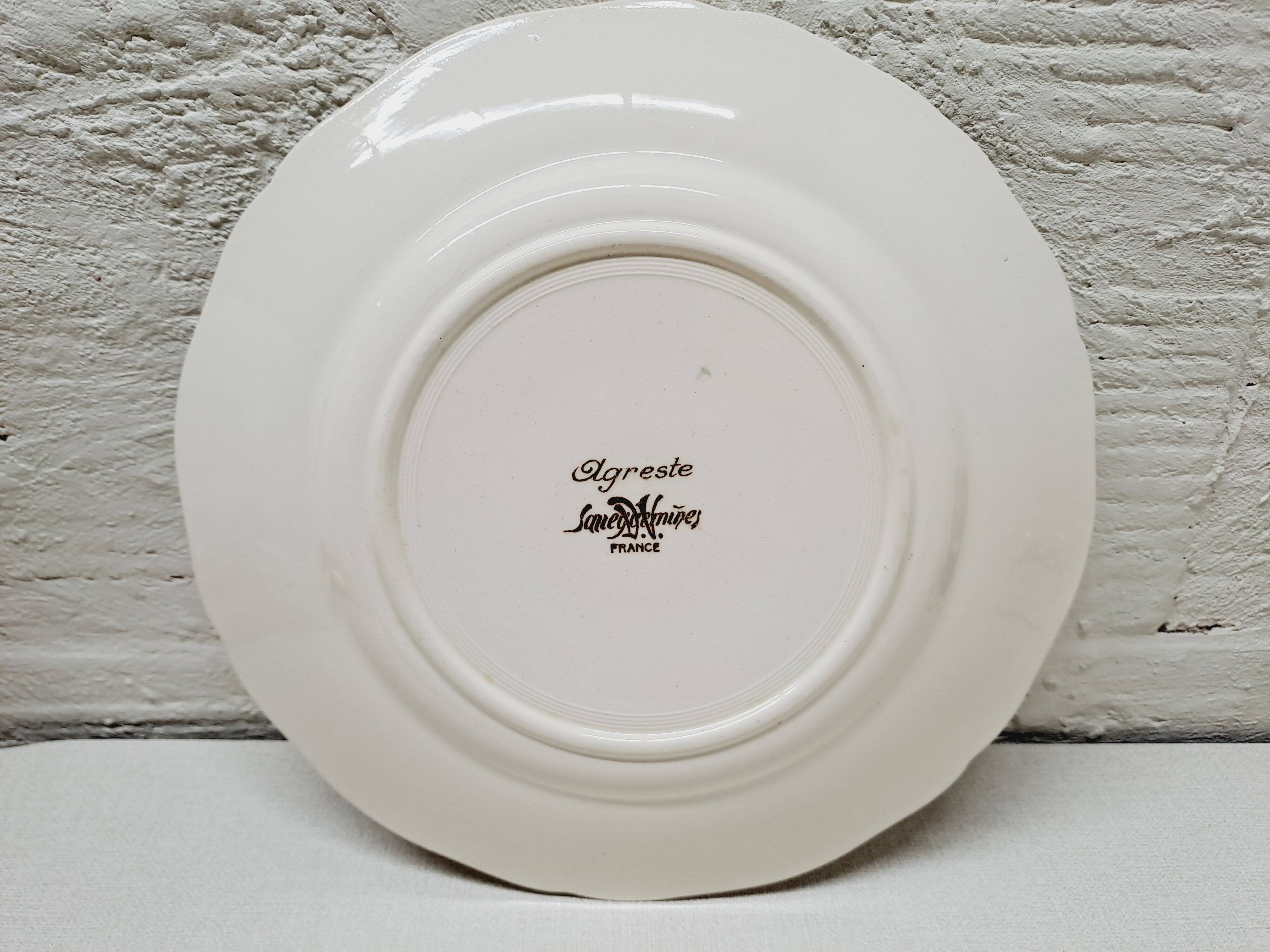 Set 6 assiettes dessert Sarreguemines