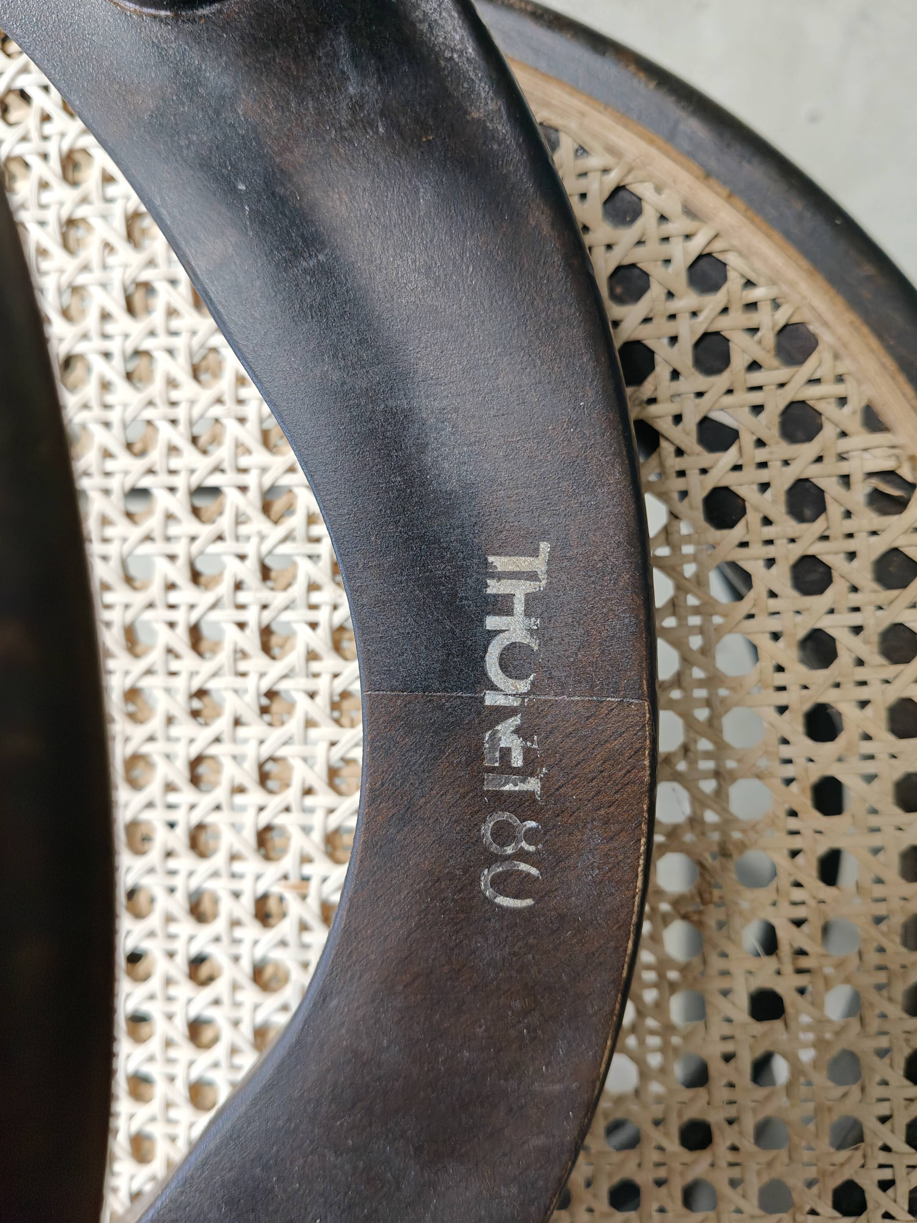 Pair of Thonet 214RH stools, 1980s