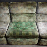 Rolf Benz modular corner sofa - green velvet - 1970s