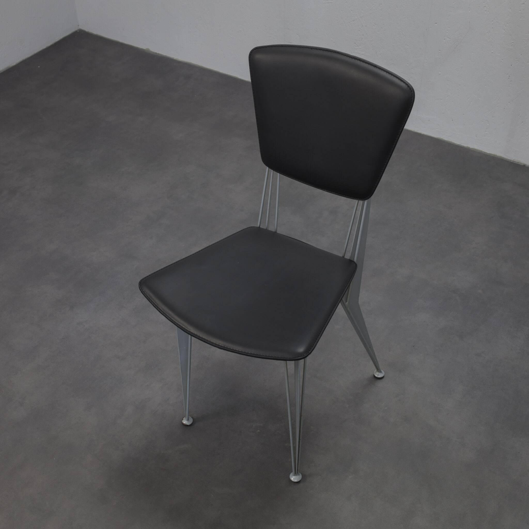 Set of 4 T38 dining chairs by Studio Archirivolto for Fasem, Italy, 1980s