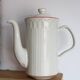 White porcelain teapot / coffee pot with red stripes – Model “Ac
